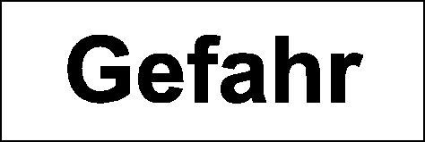 DENIOS GHS Schild, Text "Gefahr", Folie, selbstklebend, 37 x 12 mm, VE: 10 Bogen à 12 Stück, 190602
