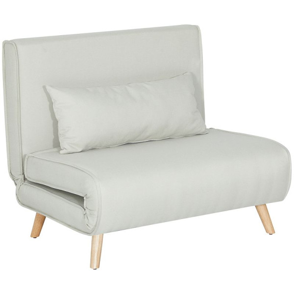 HOMCOM Einzelsofa Schlafsofa Sofabett Klappsofa verstellbar Rückenlehne Liege nordisch skandinavisch 25D Schaumstoff Haus Leinenimitat, 839-023CW