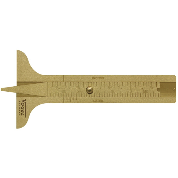 Vogel Germany Messing-Reifenprofil-Tiefenmaß, 60 mm / 2.4 mm, 214402