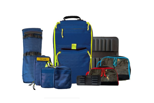 ultraMEDIC EMERGENCY FIRST RESPONDER PACK (EFR) - Komplettset Notfallrucksack MANV + LEBEL, blau, SAN-5012-BL