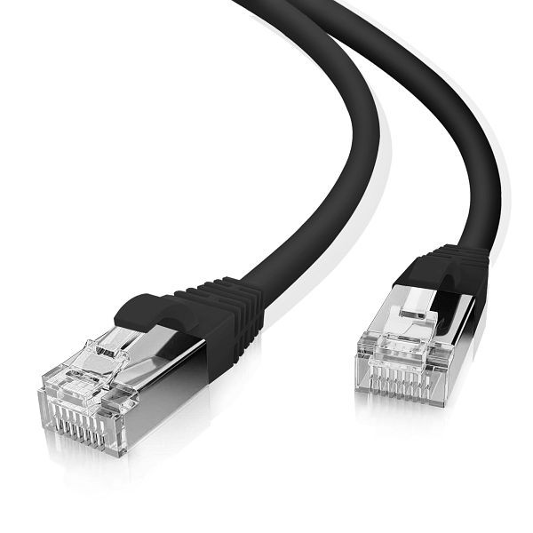 Helos Patchkabel SF/UTP Cat 5e schwarz 7,5m, 131881