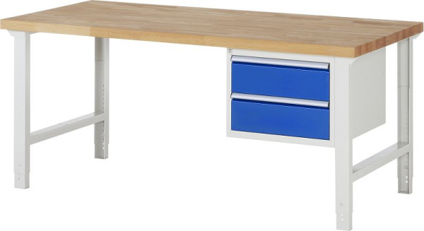 RAU Werkbank Serie 7000 - Modell 7125, B2000 x T900 x H790-1140 mm, 13-7125A1-209B4H.11