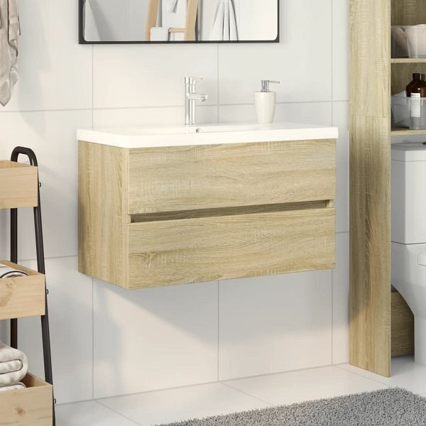 vidaXL 2-tlg. Badmöbel-Set Keramik und Holzwerkstoff, 3307663