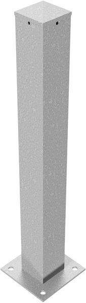 Schake Absperrpfosten Stahlrohr 100 x 100 x 3 mm ortsfest, für Dübel Befestigung, feuerverzinkt, ohne Öse, 40100P
