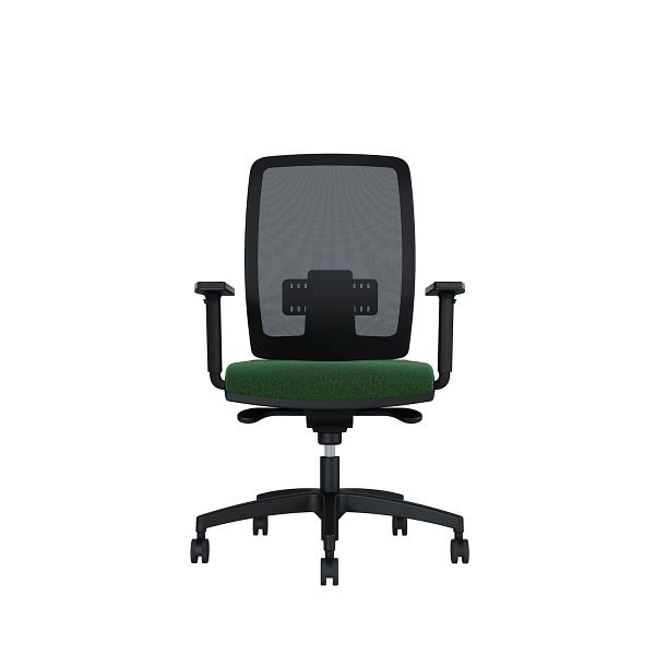 Bisley Bürodrehstuhl Cometa, Rückenlehne mit Netzbezug, Höhenverstellbare Armlehnen, Kunststofffußkreuz, TN9717 grass green, COMENKLRT0015TN9717