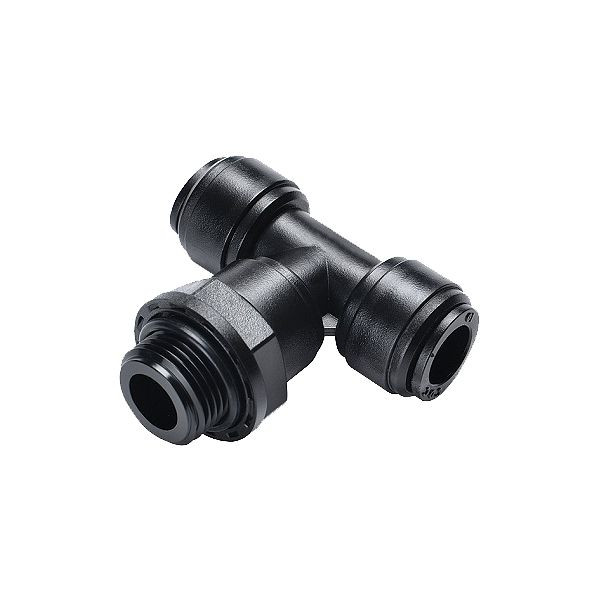 timmer B-TEd-8-1/8-KU-H2O, T-Einschraubverschraubung zylindrisch, aus Kunststoff, drucklos einstellbar, für Wasser, VE: 10 Stück, 03080458