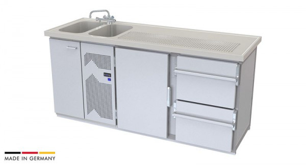 hefa Theke Novis 20/2L-TZ, Abmaße: 950 x 2.000 x 650/700 mm, Novis 20/2L-TZ