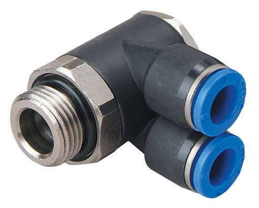 timmer B-YVTEd-4-M5-KU, Y-Verteiler-Einschraubverschraubung zylindrisch, Schlauch-Ø: 4 mm, Gewinde: M5, VE: 10 Stück, 03180948