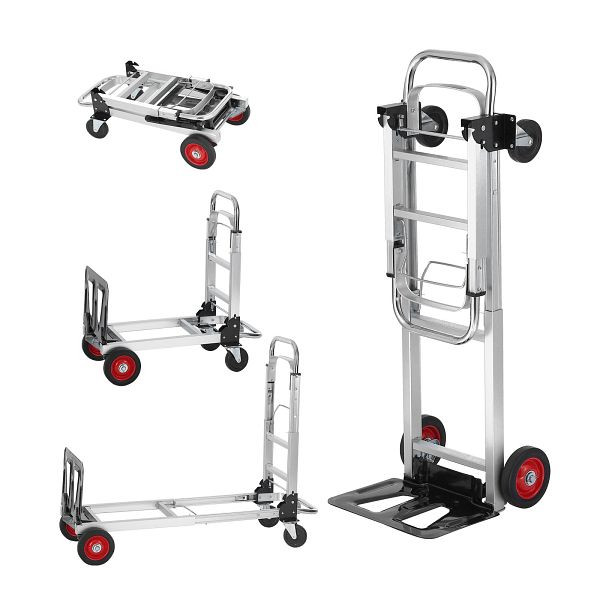 VEVOR 2-in-1 Sackkarre Klappbar 113/181kg Tragfähigkeit Transportkarre Aluminiumlegierung & Kohlenstoffstahl Sackkarre, DGNSTHC400BEDKOJOV0