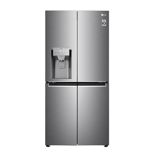 LG Multi-Door Kühlschrank mit Eis-, Crushed Ice- und Wasserspender, 506 L Kapazität, Energieeffizienzklasse E, Interner Wassertank, Steel, GML844PZAE