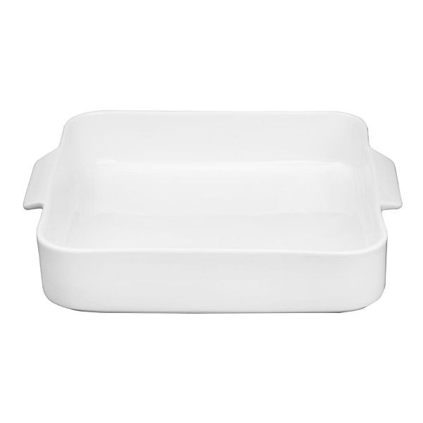 Olympia Whiteware Quadratische Bratform mit Griffen 260x225x50mm, VE: 2 Stück, DX386