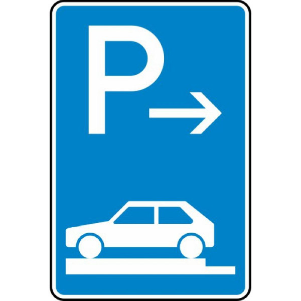 Stein HGS Parken auf Gehwegen ganz quer zur Fahrtrichtung links (Anfang) Nr. 315-81, 420 x 630 mm, RA1, Flachform 3 mm, 315-81-113