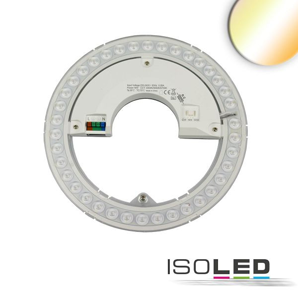 ISOLED LED Umrüstplatine 227mm, 15W, 160 lm/W, mit Haltemagnet, Color 3000/4000/6000K, dimmbar, 116004