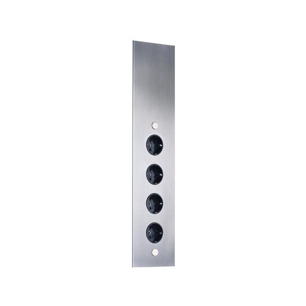 Thebo Eck-Steckdosenelement RIVA 4f Steckdose, Edelstahl, 2m, JY-PBL2-QCLO