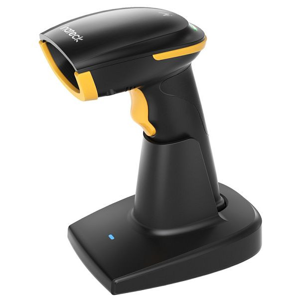 inateck 1D/2D Bluetooth Barcode Scanner mit 2600 mAh Akku mit Barcode Scanner Ladestation, BCST-36_black