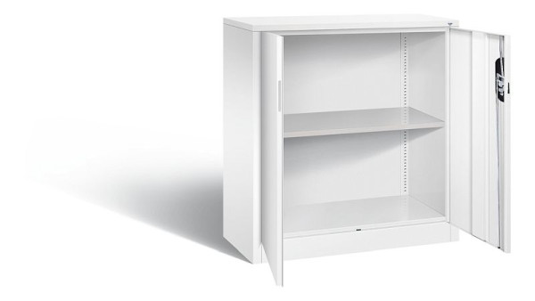 C+P Büroschrank Acurado, H1000xB930xT400mm, Farbe: Verkehrsweiß, Muldengriff, 2 OH, 9266-1200 S10316