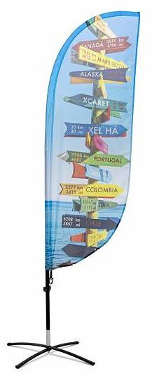 Showdown Displays Beachflag Glasfaser Paddle-Form L Druck Öko, BFFP-LG-ECO