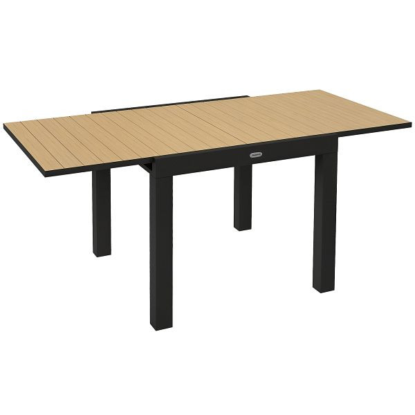 Outsunny Gartentisch Outdoor-Tisch, wetterbeständig, 162 x 80 x 75 cm, Gelb, 84G-368V00YL