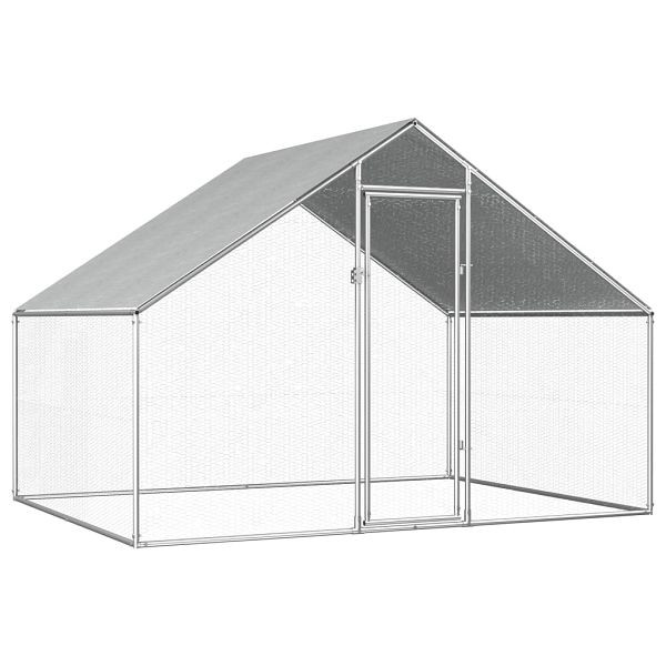 vidaXL Outdoor-Hühnerkäfig 2,75x2x1,92 m Verzinkter Stahl, 170788