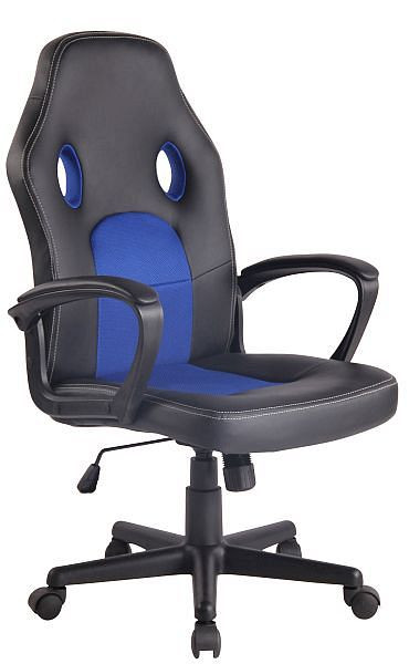 CLP Bürostuhl Elbing, schwarz/blau, 309737, 4251563477822