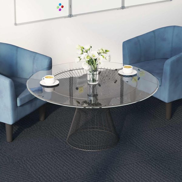vidaXL Teppichfliese Blaugrau 50 x 50 cm 20-teilig PP und Bitumen, 42032454