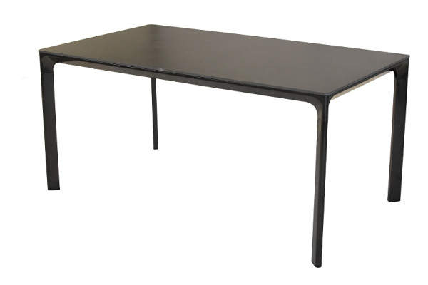 Merxx Tisch, rechteckig, 160x 90 cm Tischplatte aus Glas in Steinoptik, Stahlgestell mit Sicherheitsglas, 26634-217