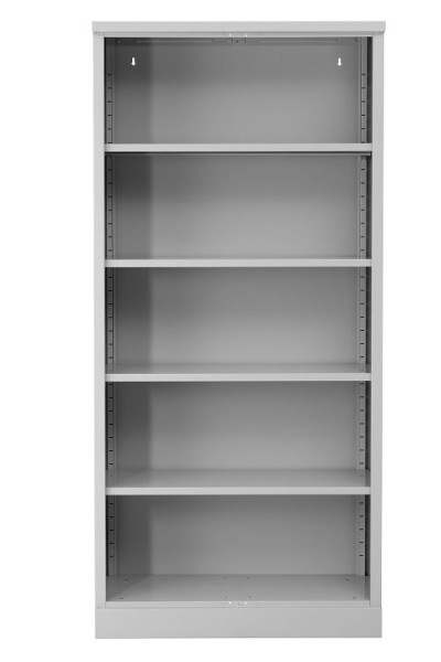 Gürkan Flügeltürenschrank Ohne Türen, 42 x 92 x 195 cm, Lichtgrau, Fachboden Stück 4, FLC/O.19/N, 100181