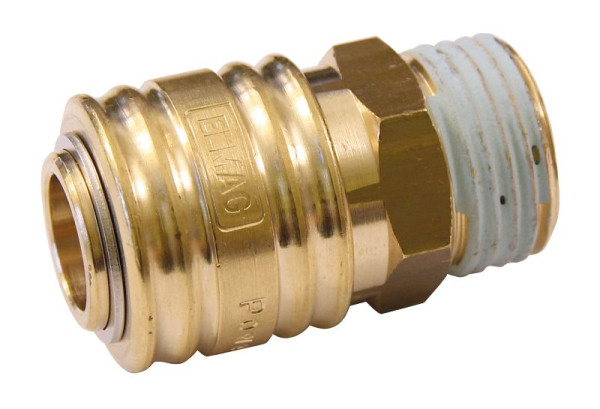ELMAG Kupplung, Außengewinde 3/8', Messing, 42302, 9004853423024