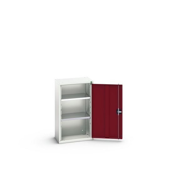 bott verso Hängeschrank mit Flügeltür, mit 2 Fachböden, BxTxH: 525 x 350 x 900 mm, Lichtgrau / Purpurrot, 16926011.24