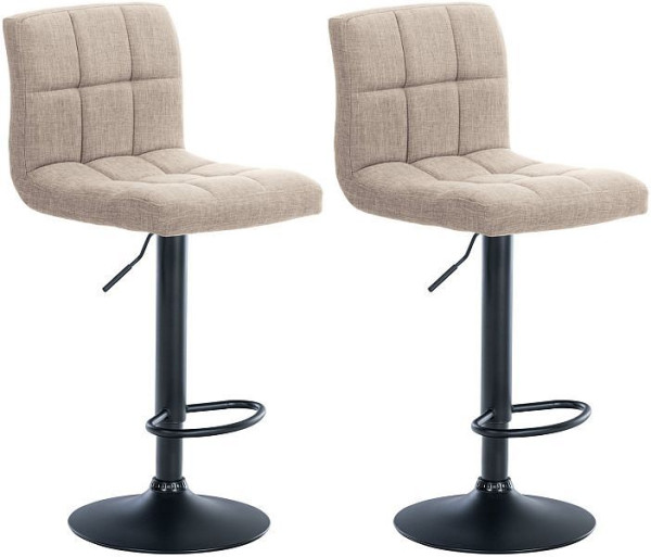 CLP Barhocker Calma Stoff schwarz, creme, VE: 2 Stück, 323634