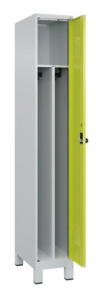 C+P Spind Evolo PLUS, mit Füßen, 1 Abteil, 1950x300x500mm, 7035/0024, Verschluss Drehriegel, 049010-10F S10015
