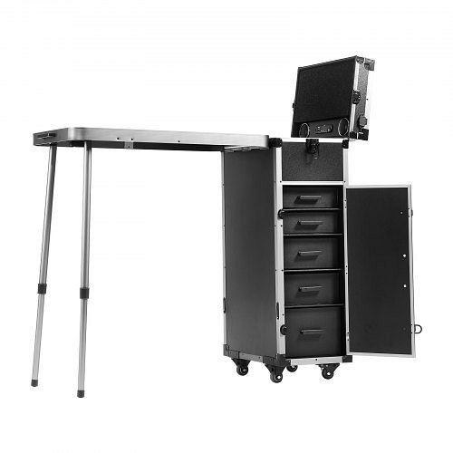 VEVOR Professionelle Make-Up Zug Fall Aluminium Kosmetik Fall Mit Werkbank, HZXXGZTSZDS02K8W5V2