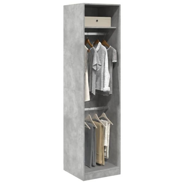 vidaXL Kleiderschrank Betongrau 50x50x200 cm Holzwerkstoff, 3307786