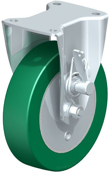 Blickle BH-GST 200K-TML Bockrolle mit Totmannbremse, Blickle Softhane®, Grün, 842766