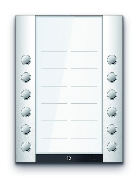TCS Türkontrollsystem PET PRO Audio Klingeltastenerweiterung 12T 2 Spalten AP RAL9010 reinweiß, AEA520212-0019