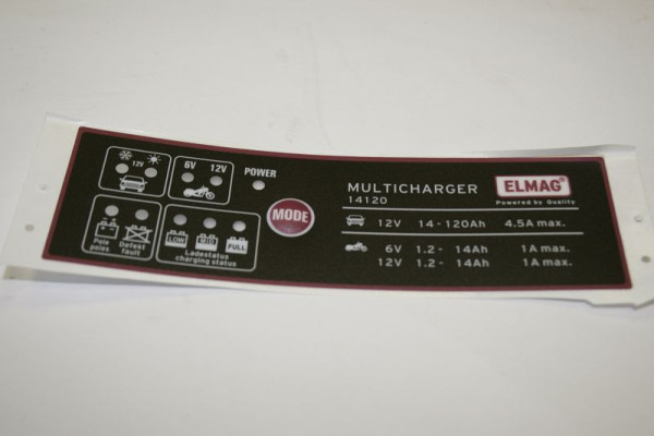ELMAG Tastaturfolie zu, MULTICHARGER 14120, max. 1,0/4, 5 A, 9506304