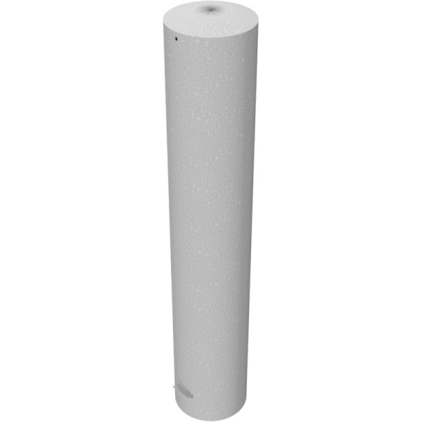 Stein HGS Stahlrohrpoller/Rammschutzpoller -Bollard-, 1500mm/zum Einbetonieren, ohne Farbe, keine Ösen, mit aufgeschweißter Stahlkappe, Wandstärke: 5 mm, 1469401