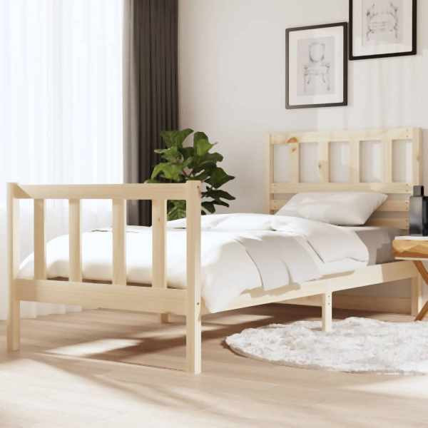 vidaXL Massivholzbett 90x190 cm, 3101118, 8720286961056