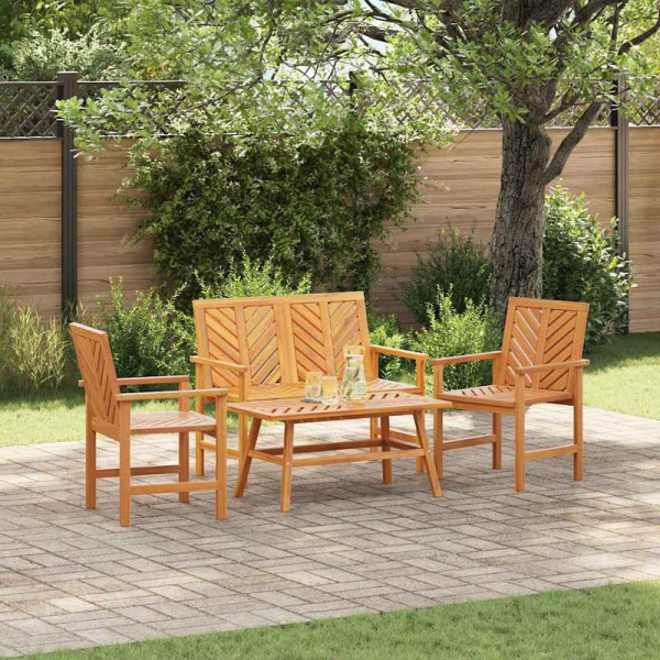 vidaXL Garten Lounge Set, 2er Set, Braun Massivholz Akazie, 3154127