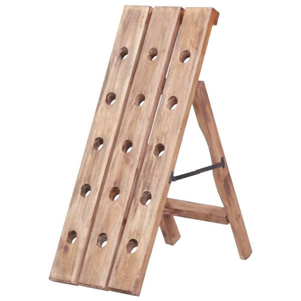 vidaXL Weinregal für 15 Flaschen 26x50x70 cm Altholz Massiv, 283900