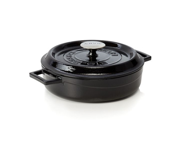 WAS Bräter Durchmesser oben 25 cm, Höhe 6,5 cm, schwarz, 363503024