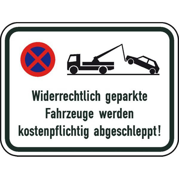 Stein HGS Widerrechtlich geparkte Fahrzeuge werden kostenpflichtig abgeschleppt, 420 x 315 mm, 53.6118