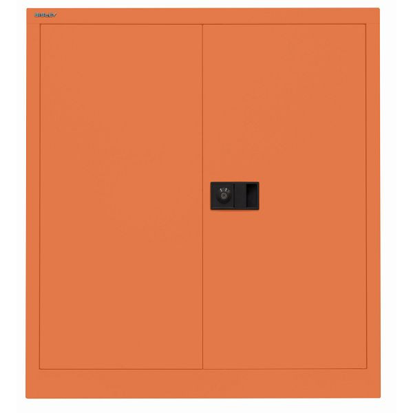 Bisley Flügeltürenschrank UNIVERSAL, 1 verzinkter Fachboden für 2 Ordnerhöhen, Breite 914 mm, 603 orange, E402A01G603