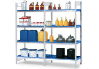 Vorschau: DENIOS Gefahrstoffregal GRW 1340 wassergefährdender Stoffe, 4 verzinkte Stahlwannen, Grundfeld, 199570 Vorschau: DENIOS Gefahrstoffregal GRW 1340 wassergefährdender Stoffe, 4 verzinkte Stahlwannen, Grundfeld, 199570