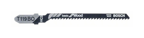 Bosch Stichsägeblatt T 119 BO Basic for Wood, 5er-Pack, VE: 10 Stück, 2608630310