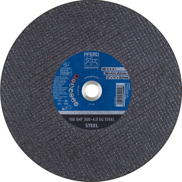 Pferd Trennscheibe 100 EHT 300-4,0 SG STEEL/20,0, VE: 20 Stück, 61329120