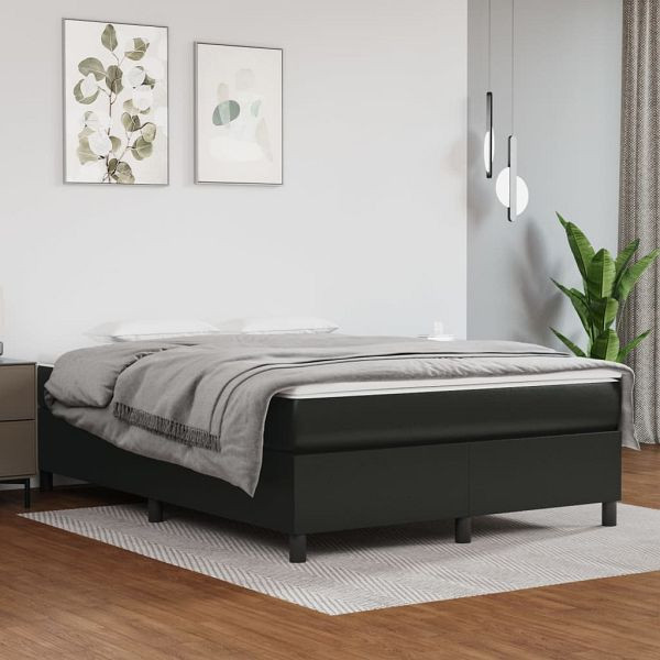 vidaXL Bettgestell Schwarz 140x200 cm Kunstleder, 3121047