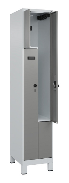 C+P Z-Spind Evolo PLUS, Füße, 2 Fächer, 1950x400x500mm, 7035/0004, 049013-122 S10014
