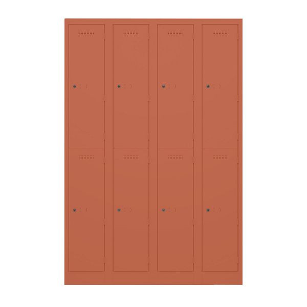 Bisley Garderobenschrank Primary Locker, 4 Abteile, je 2 Fächer, 683 sevilla, PL3050Q2683