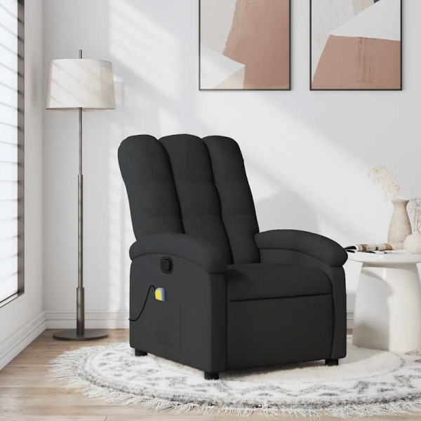 vidaXL Massage-Relaxsessel, schwarzer Stoff, 3205386